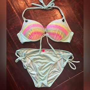 **LIKE NEW** Victoria’s Secret Teal Bikini 👙